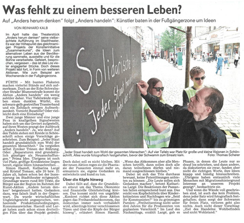 Beitrag in den Fürther Nachrichten vom 26.07.2016